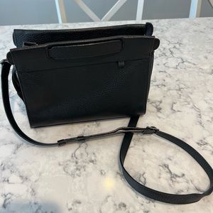 Min & Mon black leather crossbody
